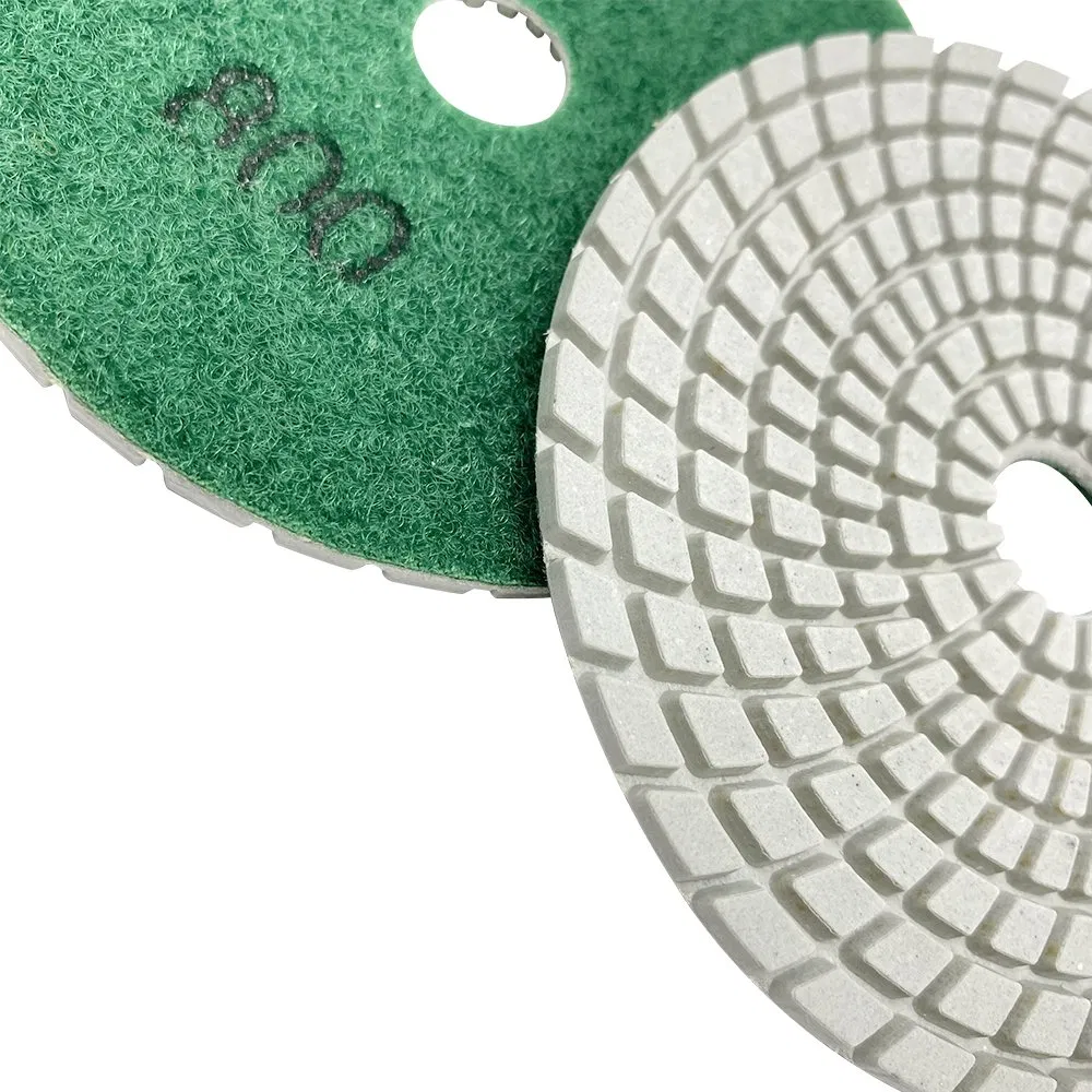 4inch 100mm 800# 7step Green Diamond Wheel Manufacturer Polishing Pads for Ceramic Tiles Granite Marble Concrete Floor