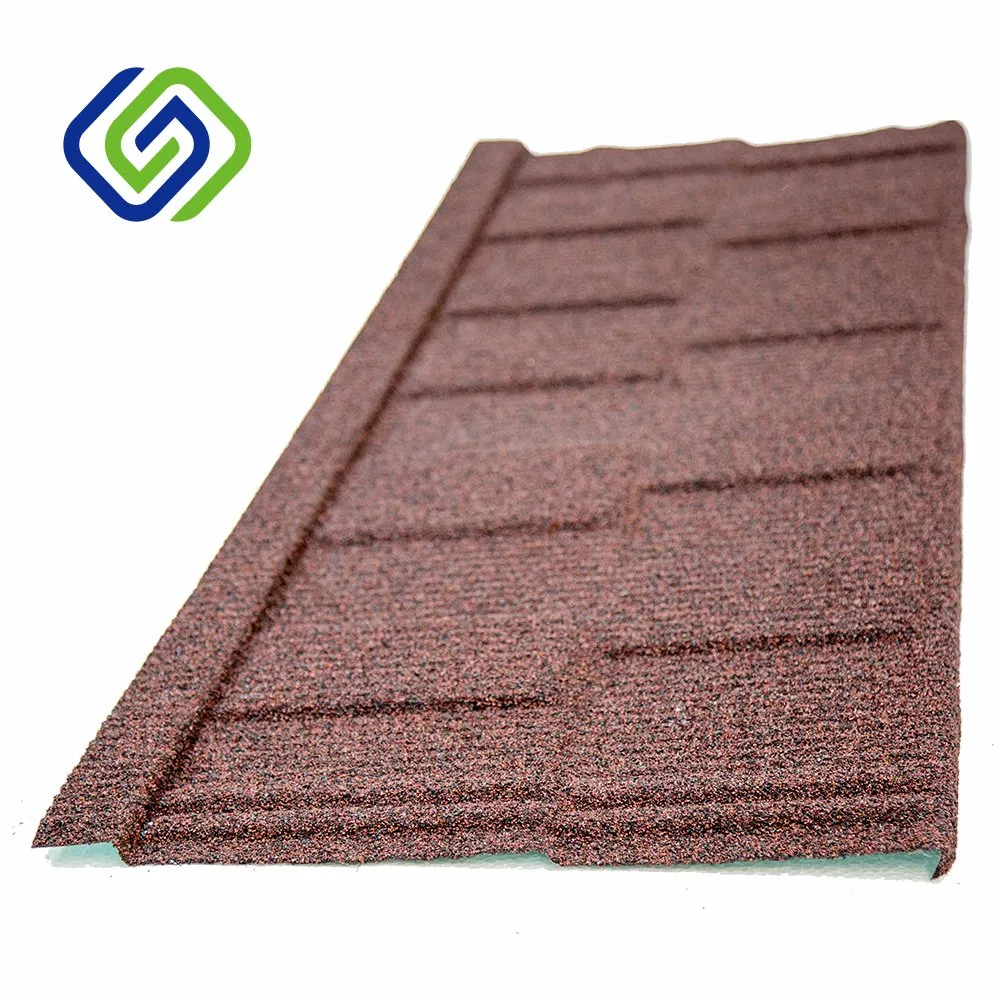 Stone Chips Coated Steel Tile /Guangzhou Building Material /Metal Roofing Price Asphalt Shingles