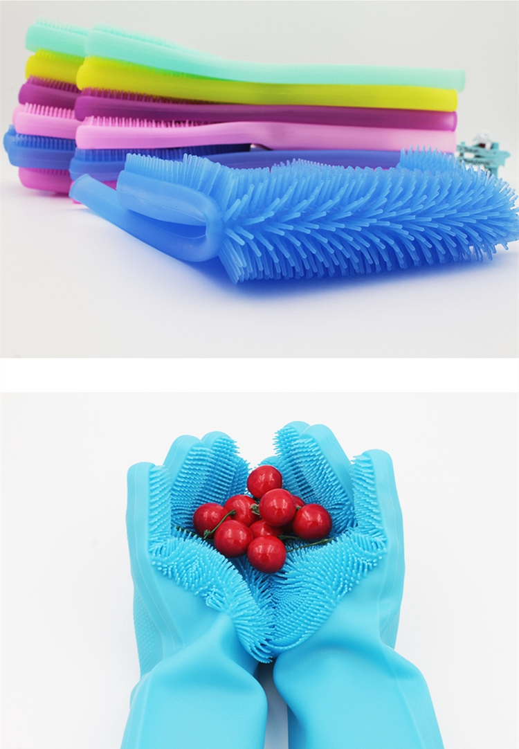Magic Silicone Cleaning Brush Silicone Dishwashing Glove for Home and Kitchen