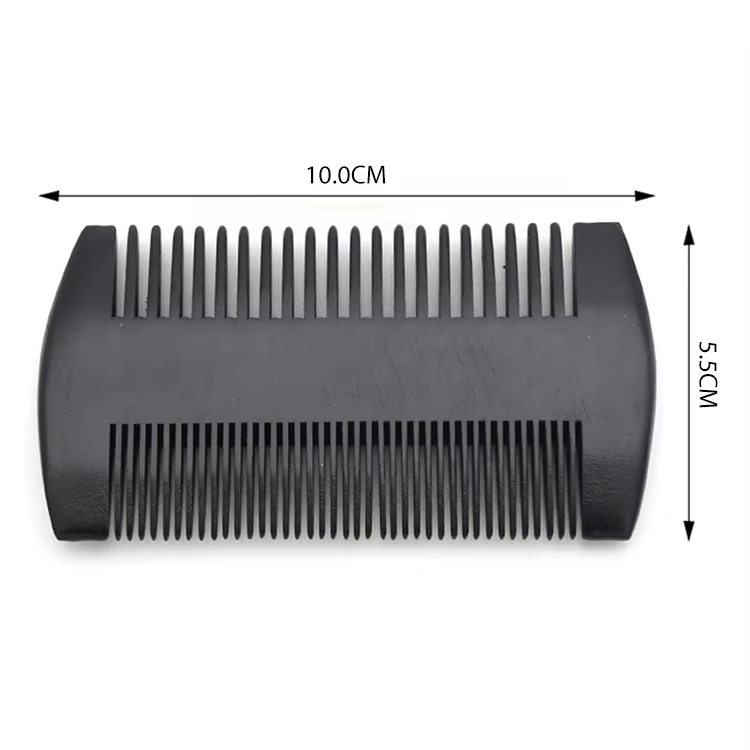 Private Label Custom Men Beard Grooming Kit Black Color Wooden Color Beard Comb Boar Bristle Hair Brush for Beard Care
