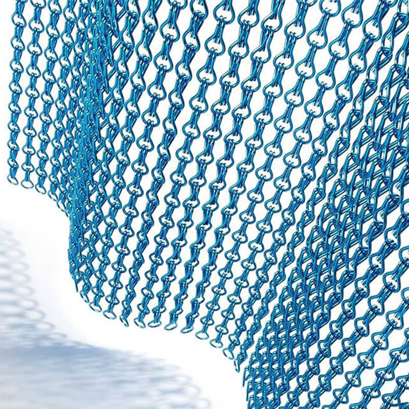 Aluminium Metal Chain Fly Pest Insect Door Screen Curtain Control Silver or Gold Screens & Room Divider Anodized Metal Decorative Wire Mesh Aluminum Hook Chain