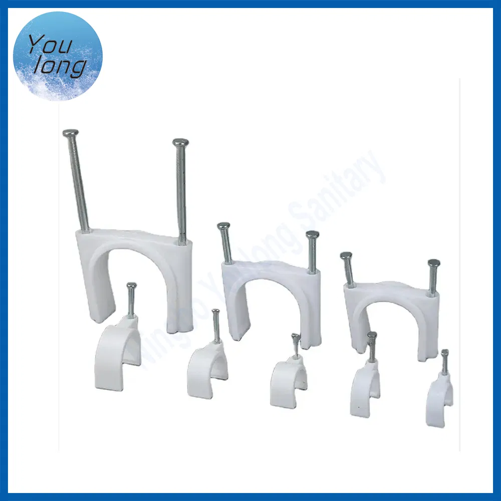 Hot Selling Round Fixing Nylon Cable Clips Plastic Flat Cable Clips