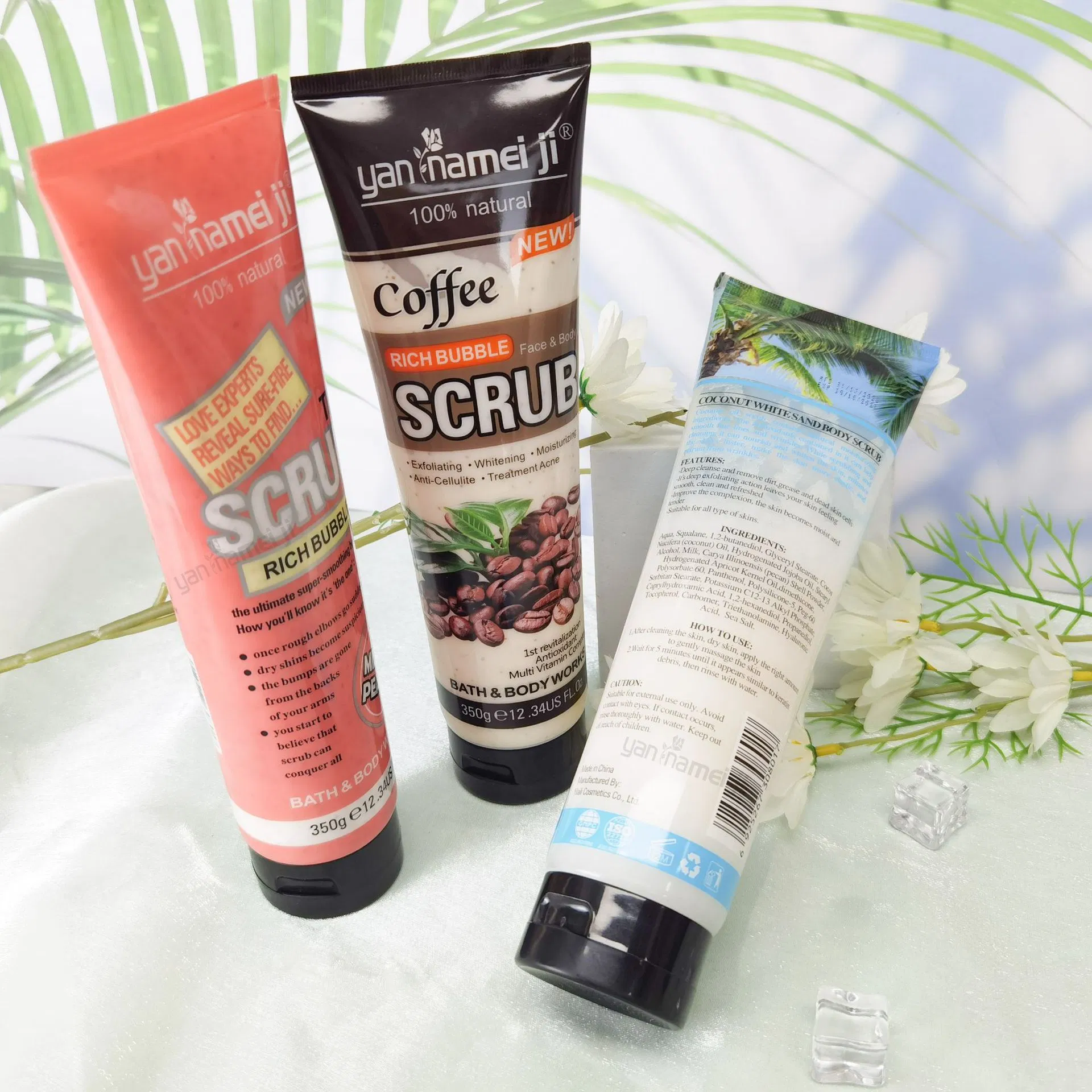 Strawberry Scrub Deep Clean Exfoliating Clean Remove Chicken Skin Bamboo Charcoal Face Body Scrub Bath Salt