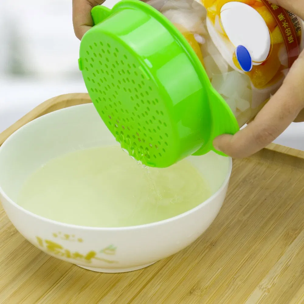 PP Material Vegetable Strainer Kitchen Foldable Food Strainer Plastic Food Press Filter