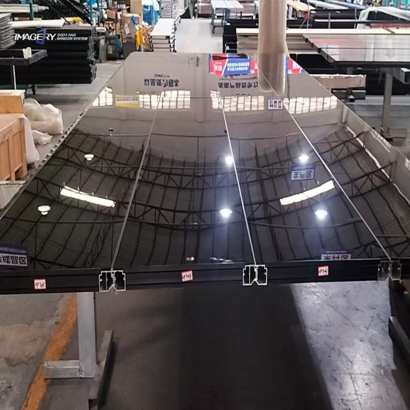 Modern Design Full View Aluminum Glass Garage Door with Good Insulation & Durability