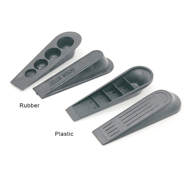 Rubber Door Stopper for Bottom of Door on Floor / Silicone Anti-Slip Baby Safety Door Stop Wedge