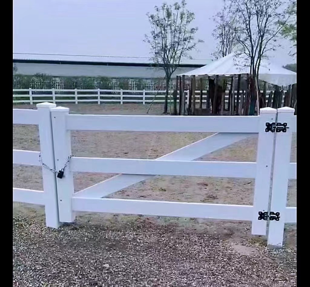 Hsj PVC Fence Ranch Fence Panels Easy Installation Horse Fence for PVC Horse Fencing Vinly Fencing