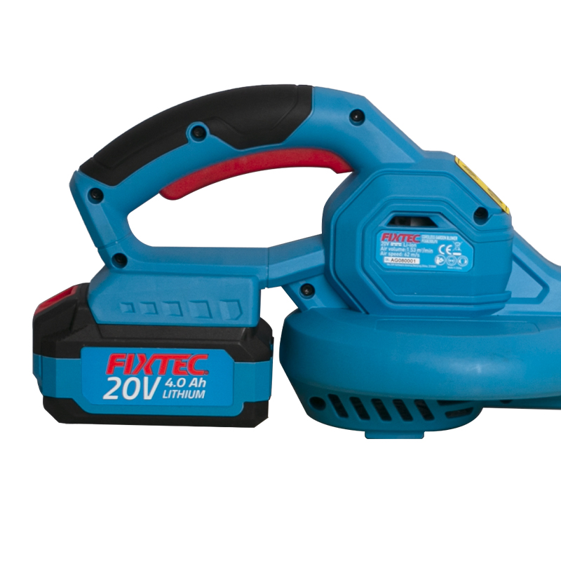 Fixtec Manufacture Electric Industrial Cordless Snow Blower 20V Lithium Battery Power Electric Vacuum Blowers