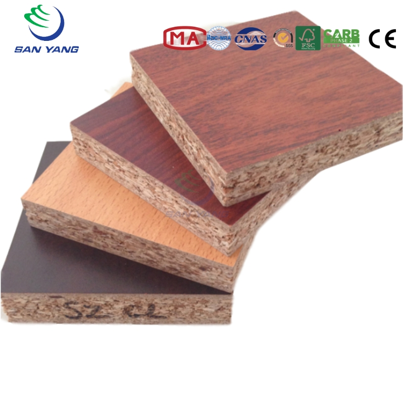 Synchronized Surface Finish Wood Particle Board Hot Press Chipboard Furniture Melamine Chipboard Sheet Board for Kitchen Cabinet Board