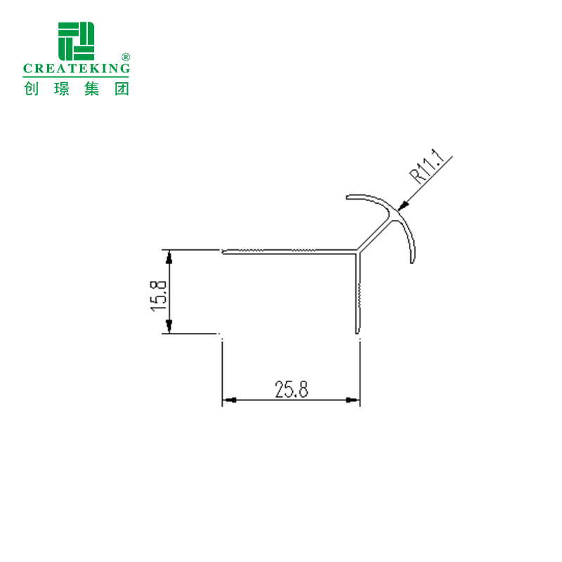 External Wall Alu Profiles Height 9.5mm with Different Finish