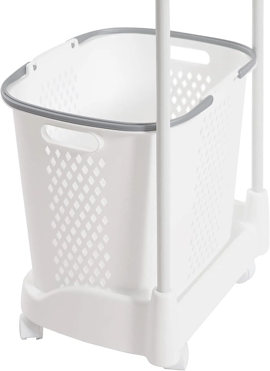 Factory Wholesale Multi-Layer Dirty Clothes Storage Basket Rolling Laundry Hamper Bathroom Laundry Basket with Wheels and Handle