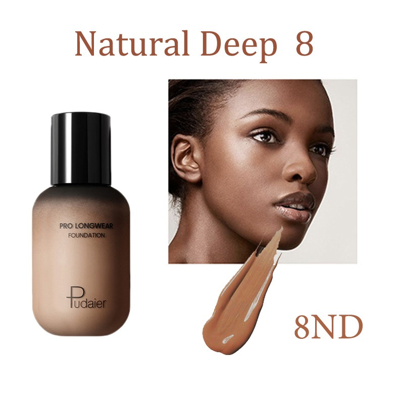Yl02 Matte Dark Skin Liquid Foundation Wheat Color Bronzer European and American Makeup Tanning Liquid Foundation