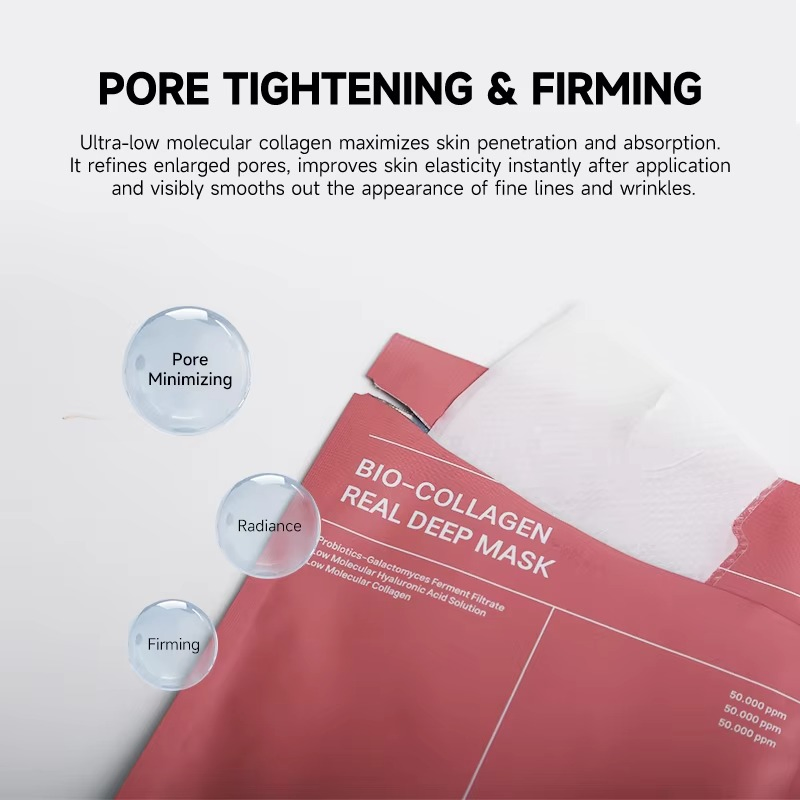 Bio Collagen Mask Beauty Face Anti-Wrinkle Moisturizing Hyaluronic Facial Collagen Mask