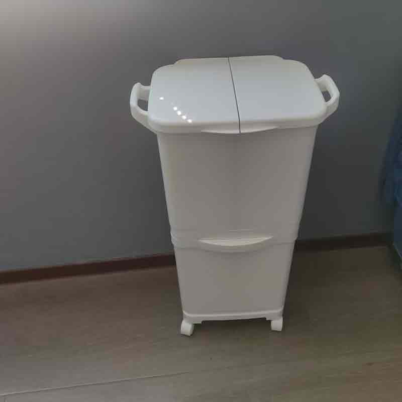 Household Large Kitchen Double Layers Japan Recycle Plastic Sorting Garbage Trash Can Waste Bin