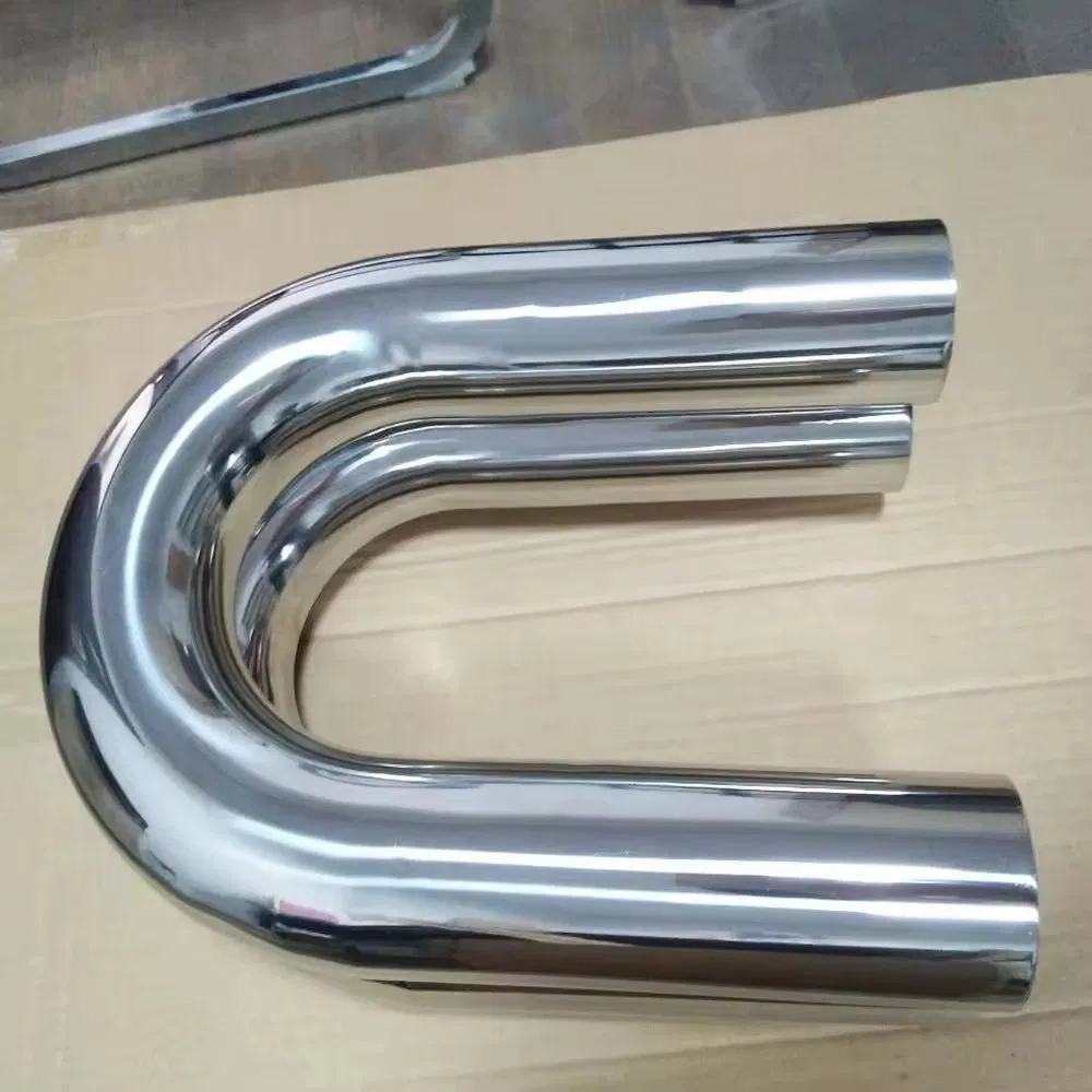 Manufacturer Polish Stainless Steel 180 Degree Exhaust Tubing U Bend