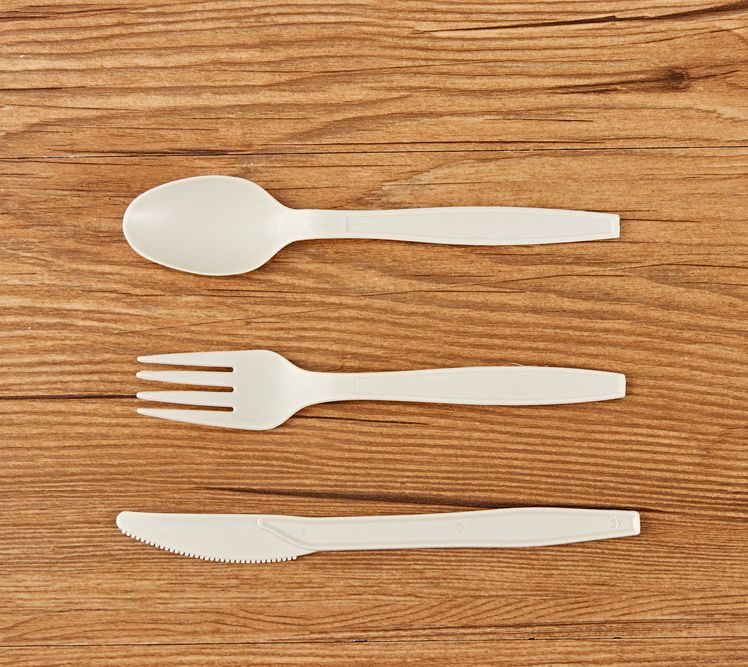 Manufacturer Biodegradable Cornstarch Disposable Cutlery Kit Knife, Fork and Spoon
