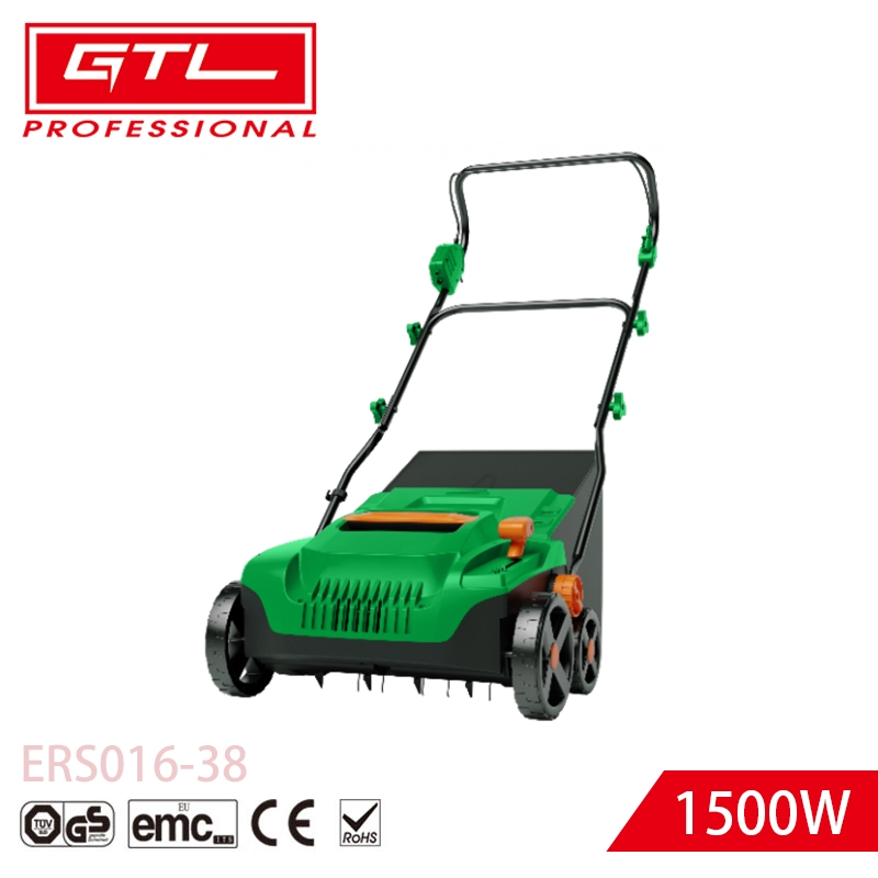 1500W Electric Raker & Scarifier with for 4 Working Depth (ERS016-38)