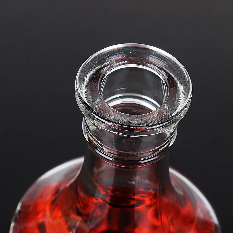 New Arrive China Bottles Custom 500ml 1000ml Flint Clear Glass Spirit Bottle Whisky Decanter