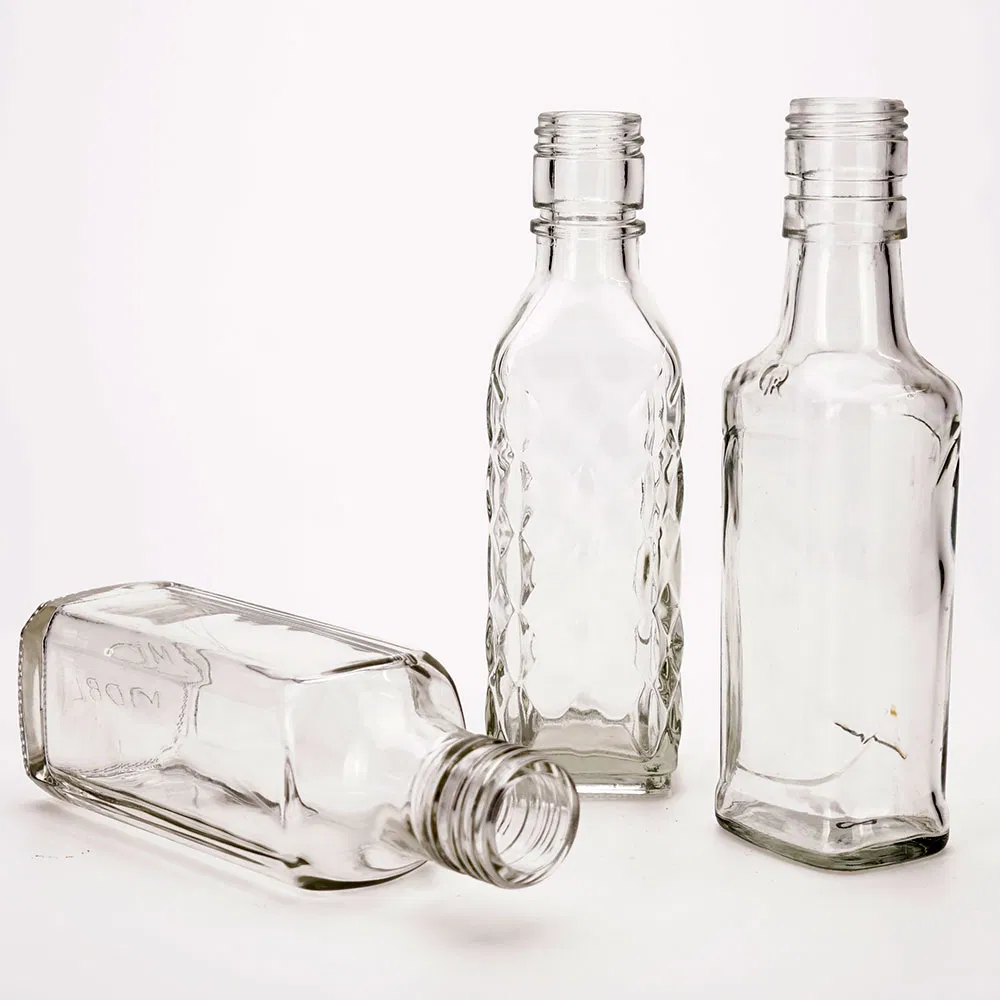 Square Drinking Glass Bottle Liuqor Bottle