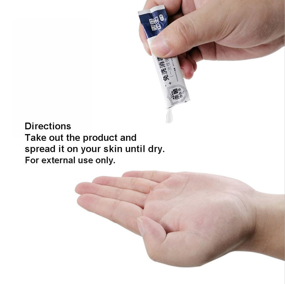 FDA Ce Manufacturer Portable Mini Antibacterial 75% Alcohol Hand Sanitizer in Bag with Ndc Code