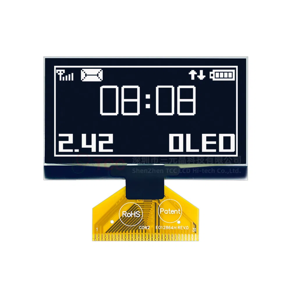 31 Pin 128X64 LCD Screen SSD1309 Driver Parallel Spi I2c Interface 2.42 OLED Display