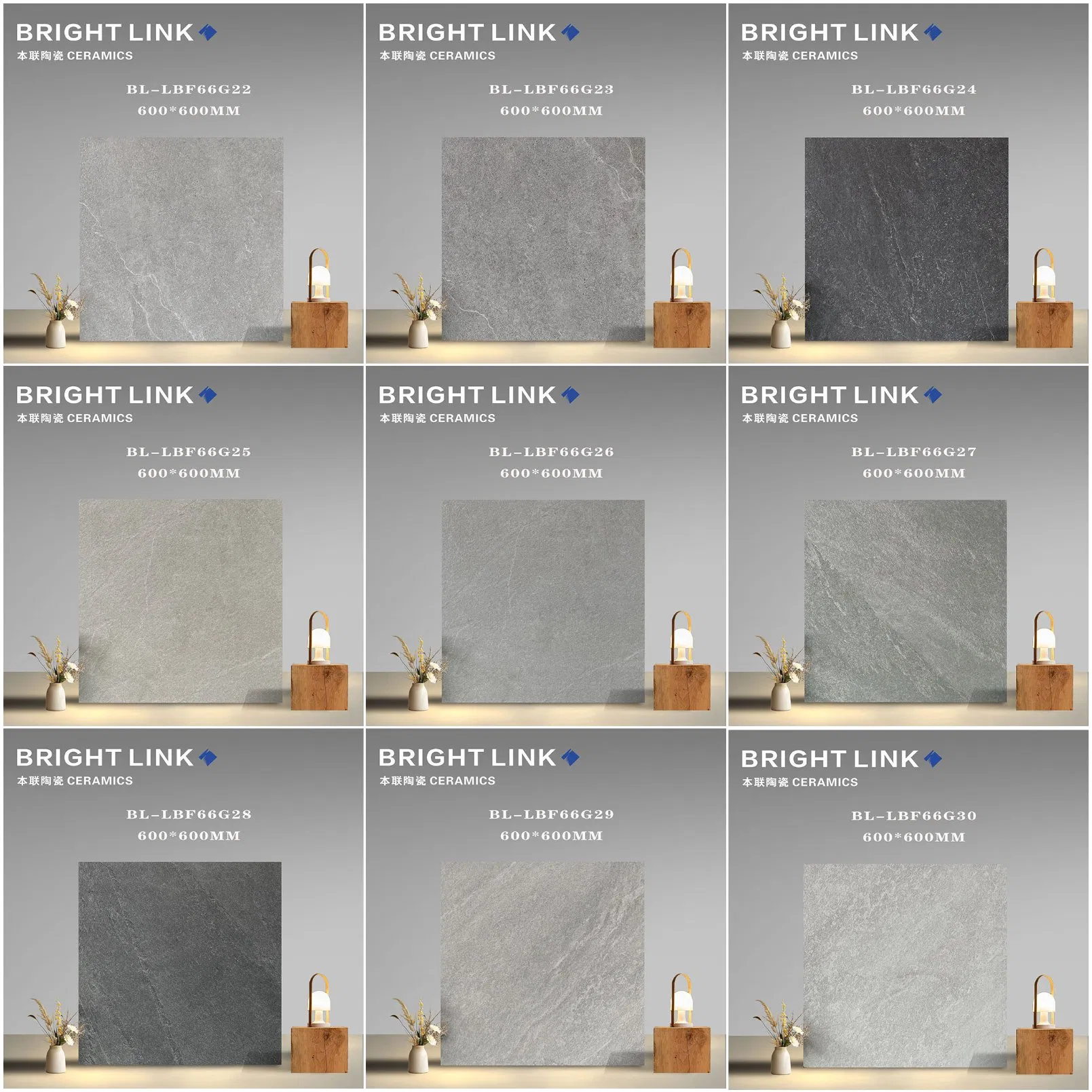 Promotion Style 600*600mm Antique Excellent Rustic Matte Porcelain Non-Slip Tile