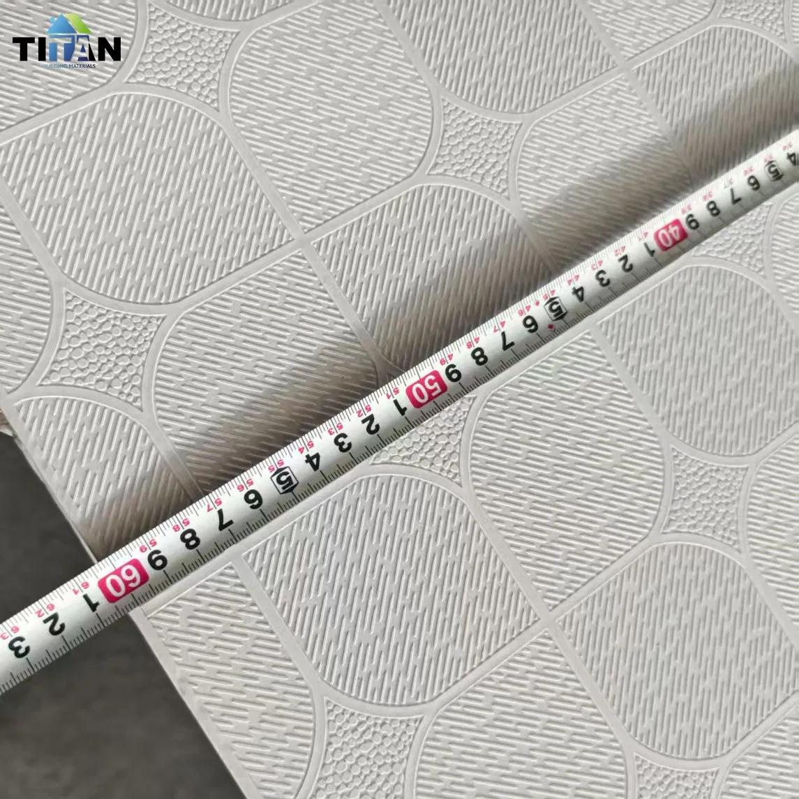 60X60 Gypsum False Sky Cielo Falso De PVC De Yeso Laminado Techo Azulejos Washable Vinil Plaster Ceiling