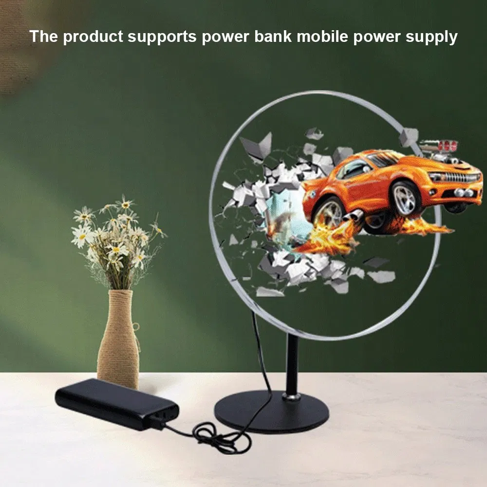 3D голографический LED проектор-вентилятор 42 см для рекламы