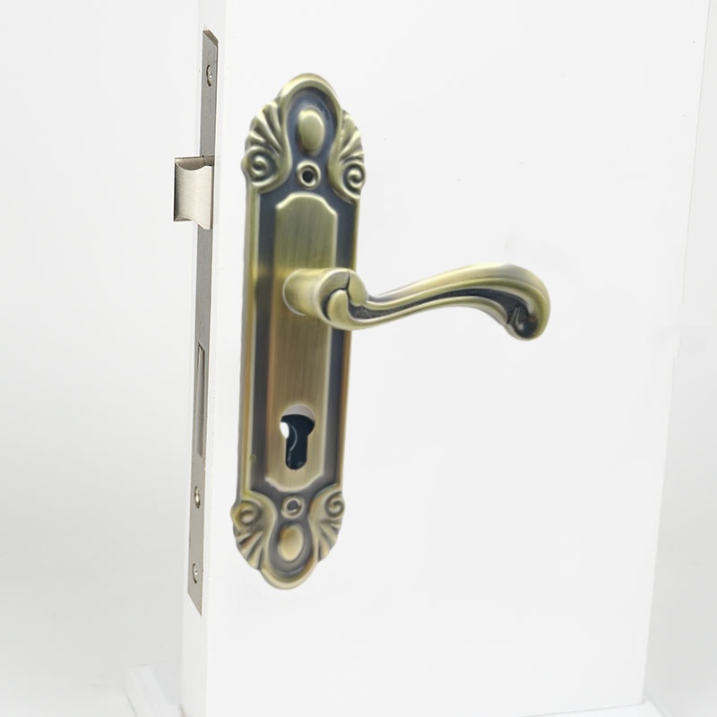 Door Accessories Hardwar Cheap Luxury Modern Style Bedroom Door Lock Metal Lever Handles Furniture Aluminium Alloy Door Handle for Interior Doors Plastic Handle
