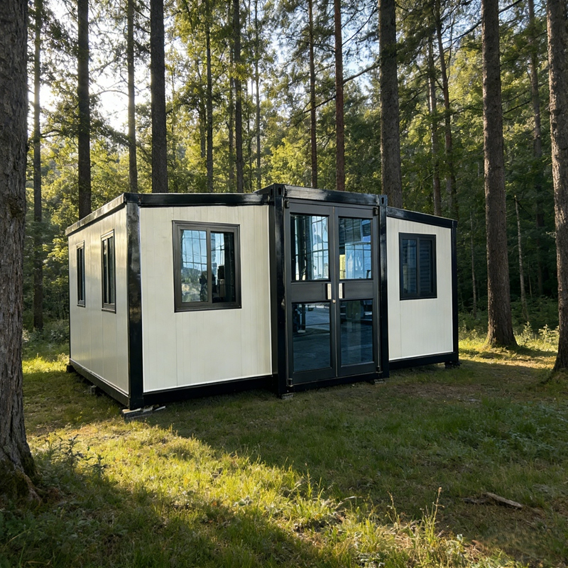 Fully Functional Prefab Mobile Container Home with Toilet Kitchen Dining Platform for Vacation