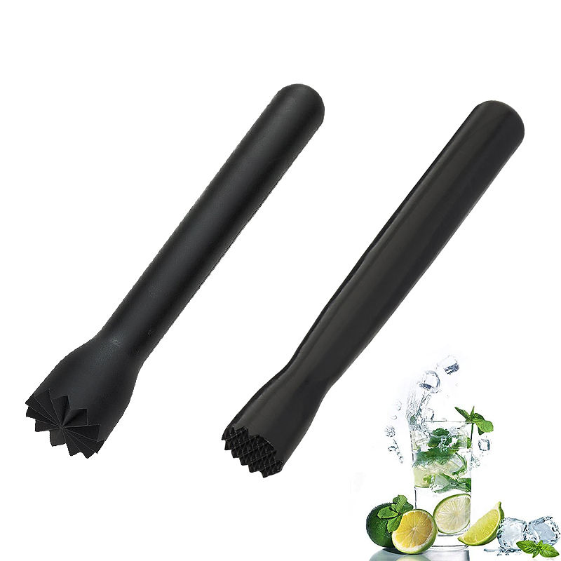 Wholesale Plastic 8 Inch Cocktail Muddler Bar Tools Ice Crusher Black PC Bar Pestle