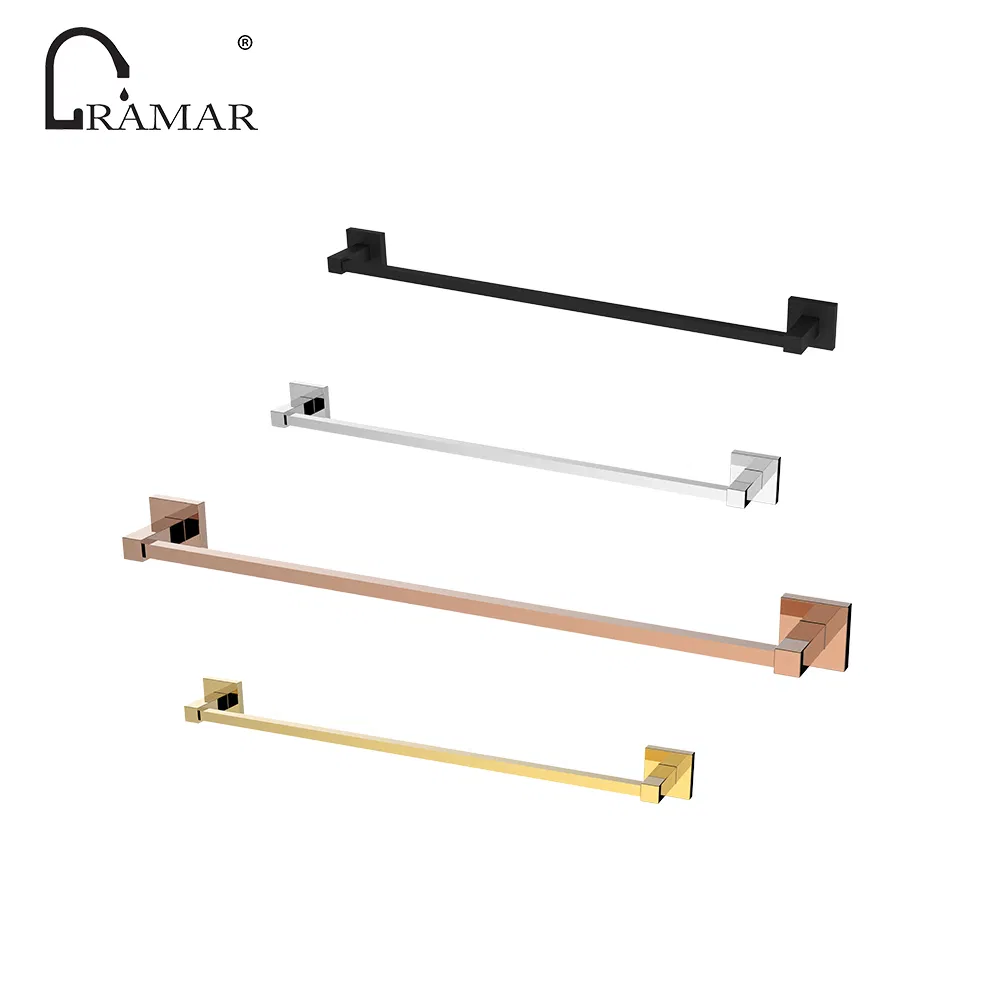 Квадратный полотенцедержатель из латуни и нержавеющей стали