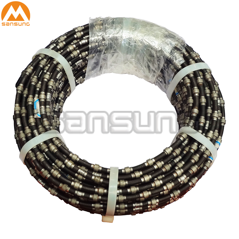Marble and Granite Quarry Stone Block Extraction Rubberized Diamond Wire