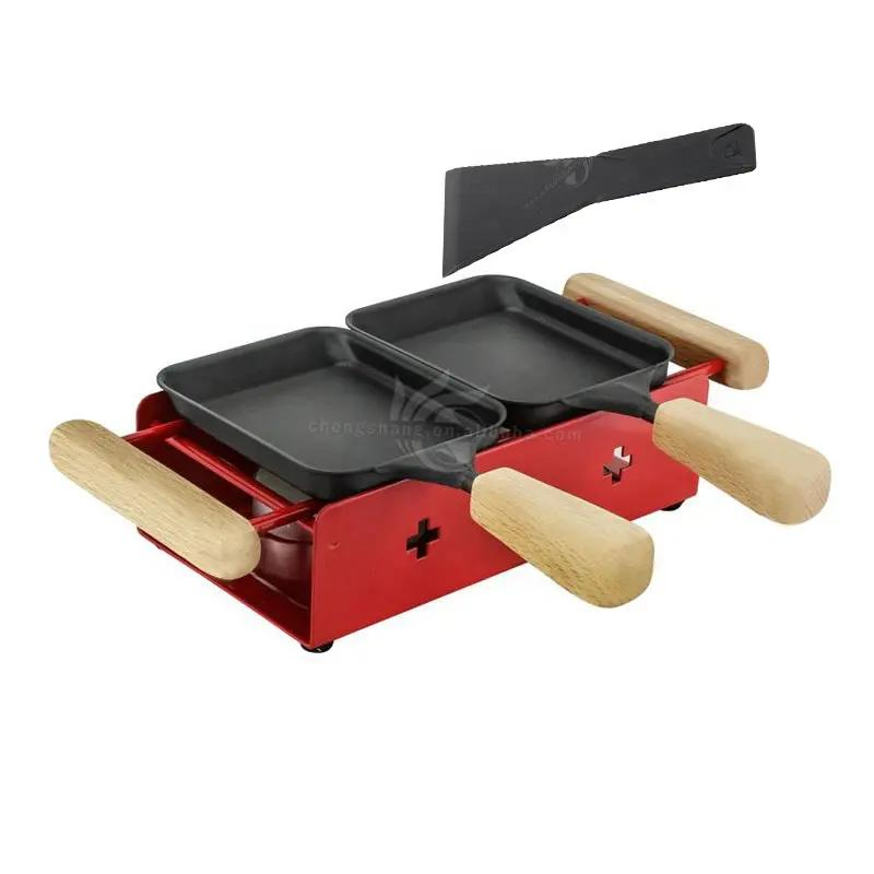 Набор для раклета с антипригарным покрытием и складной ручкой