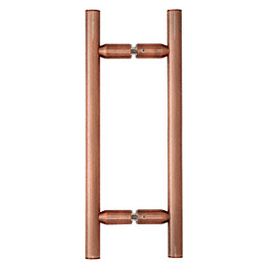 Modern Commercial Matte Black 8" Ladder Style Back-to-Back Glass Door Pull Handles