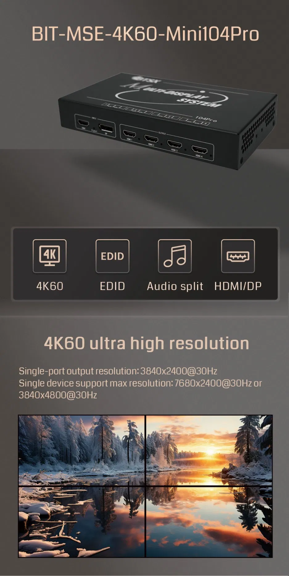 Процессор для видеостен Multi-Screen Display, 4K60