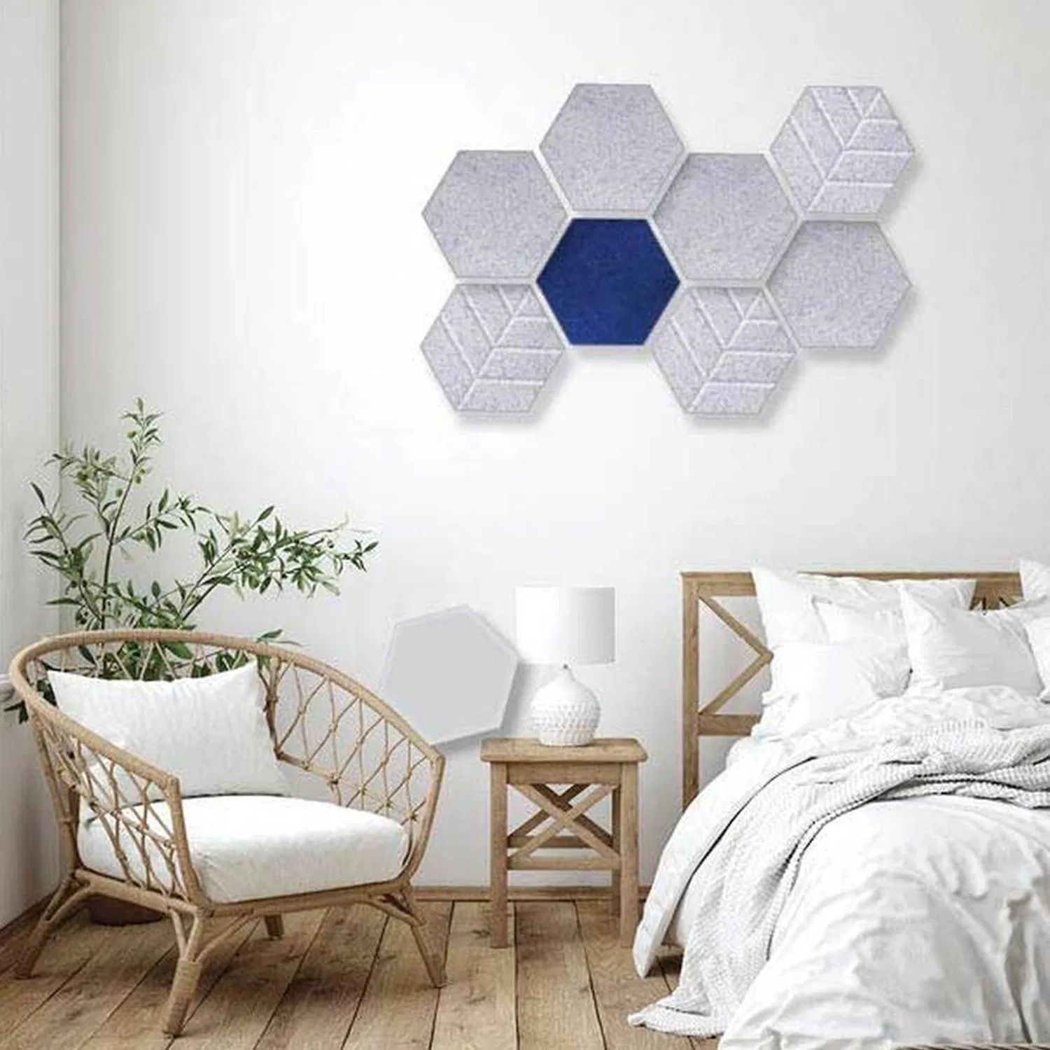 Pet 3D Hexagon Polyester Fiber Acoustic Panel Wall