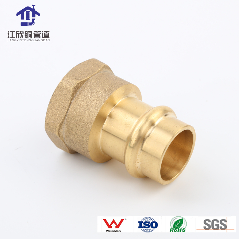 Factory Lead-Free Brass Press-Fit Male Adapter V-Profile Copper Fittings