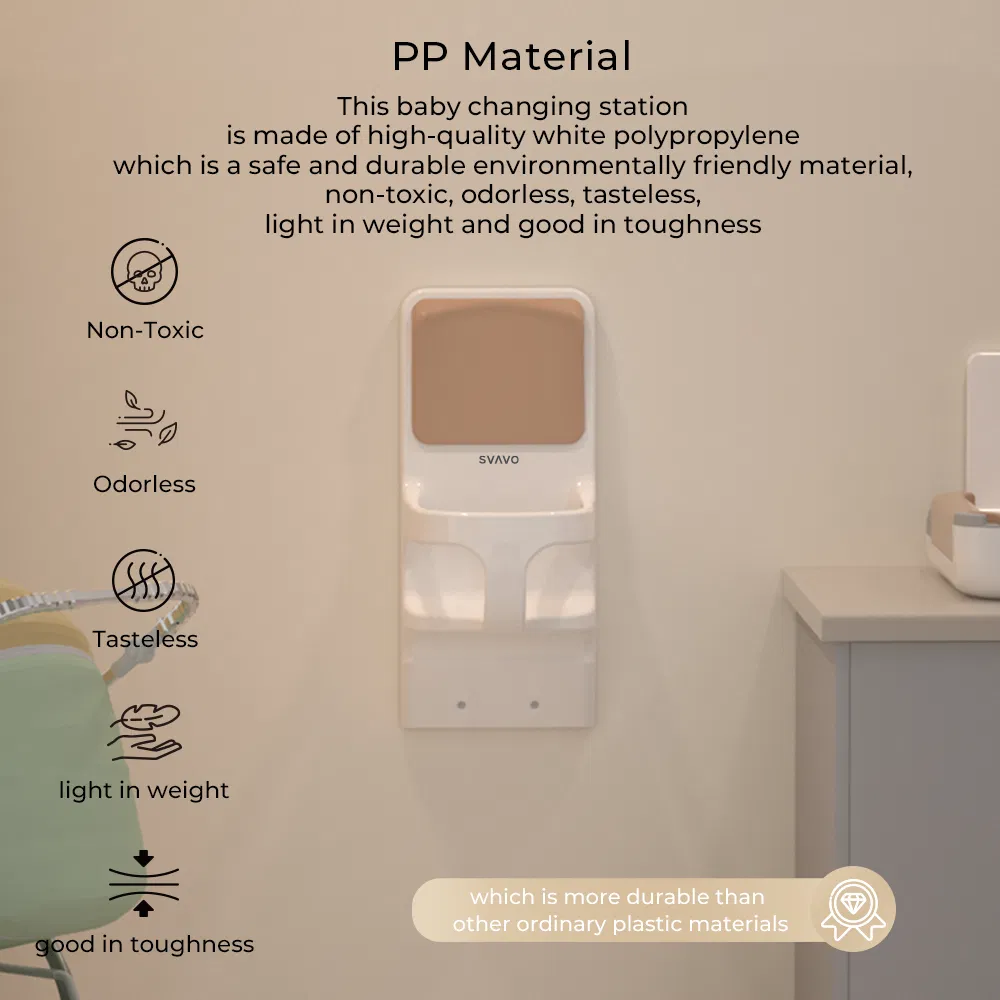 Commercial Bathroom Wall Mounted Eco-Friendly Baby Safety Chair Children Protect Seat