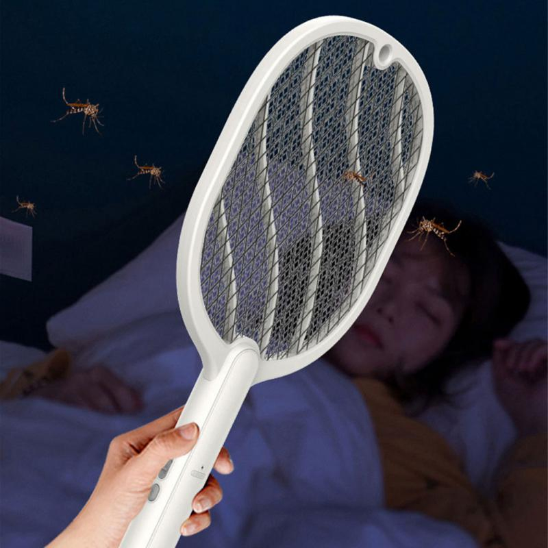 2in1 Electric Mosquito Swatter USB Charging UV Mosquito Killer Lamp Insect Racket Repellent Mosquito Lamp