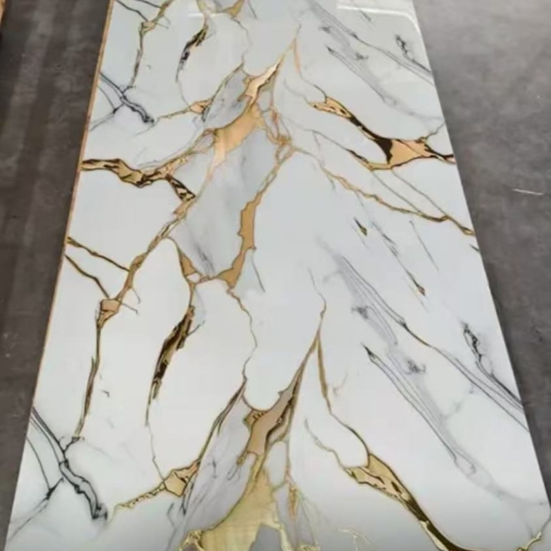 Flexible 3D Printing Marble Sheet UV Coated Board Interior Decoration Wall Panel