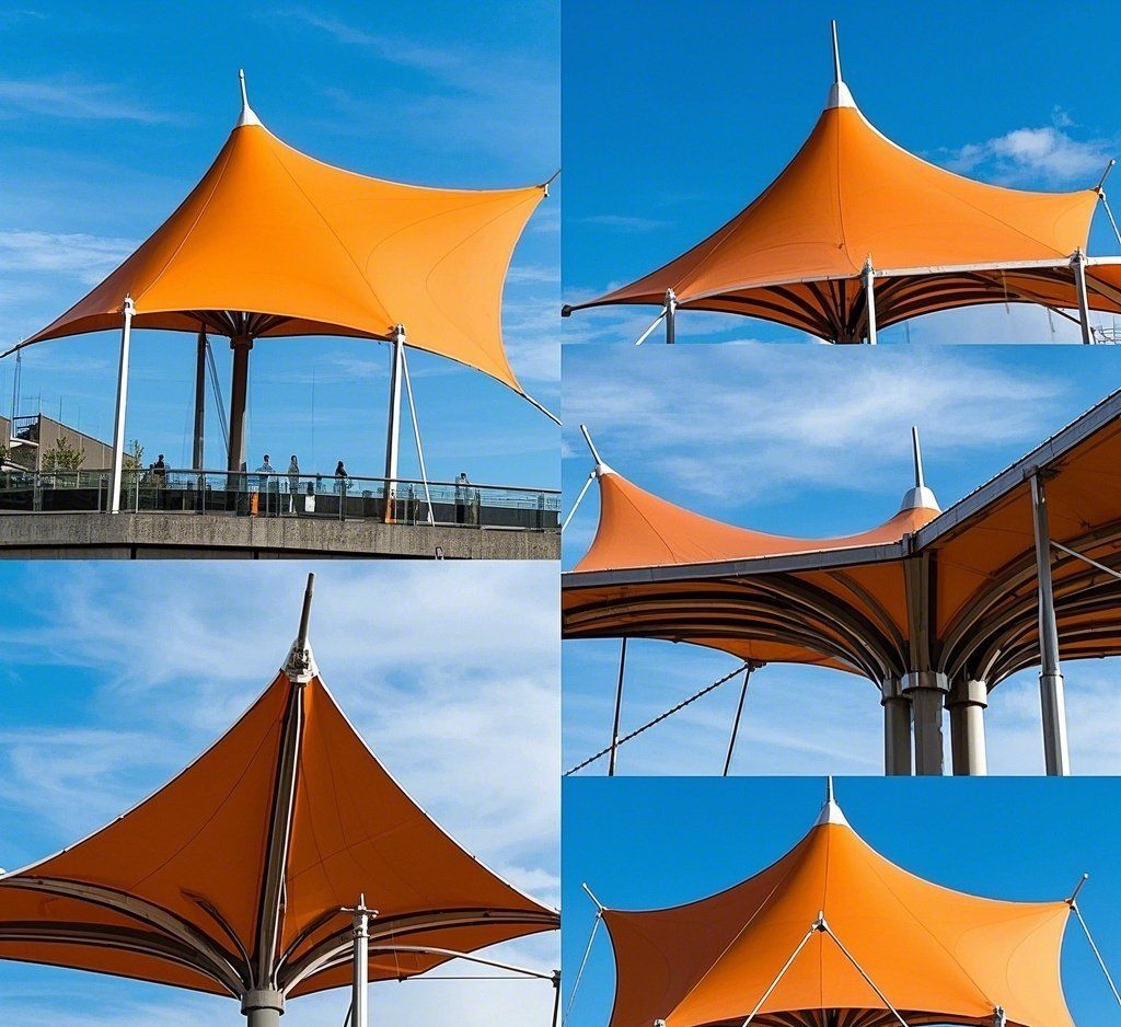 Durable PVDF Tensile Fabric Roof for Steel Structures