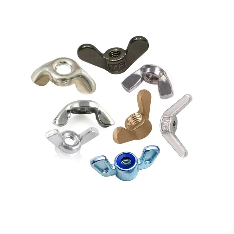 SS304 SS316 Butterfly Nuts Precision Casting DIN315 Stainless Steel Wing Nut