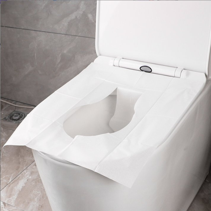 Flushable 100% Biodegradable Disposable Toilet Seats Essential Accessories for Travel, Airplane, Camping