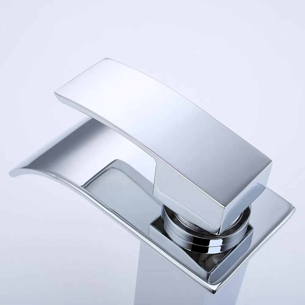 Modern Elegant Basin Faucet with Waterfall Design for Bathrooms