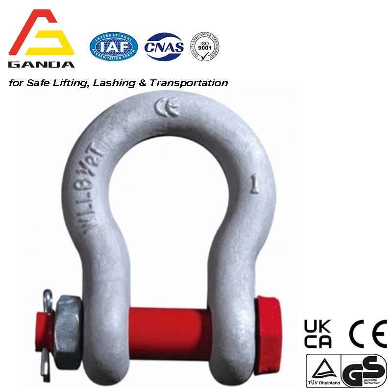 Us Type G2130 Safety Bolt Type Bow Forge Shackle Hot DIP Galvanized Sf 6: 1