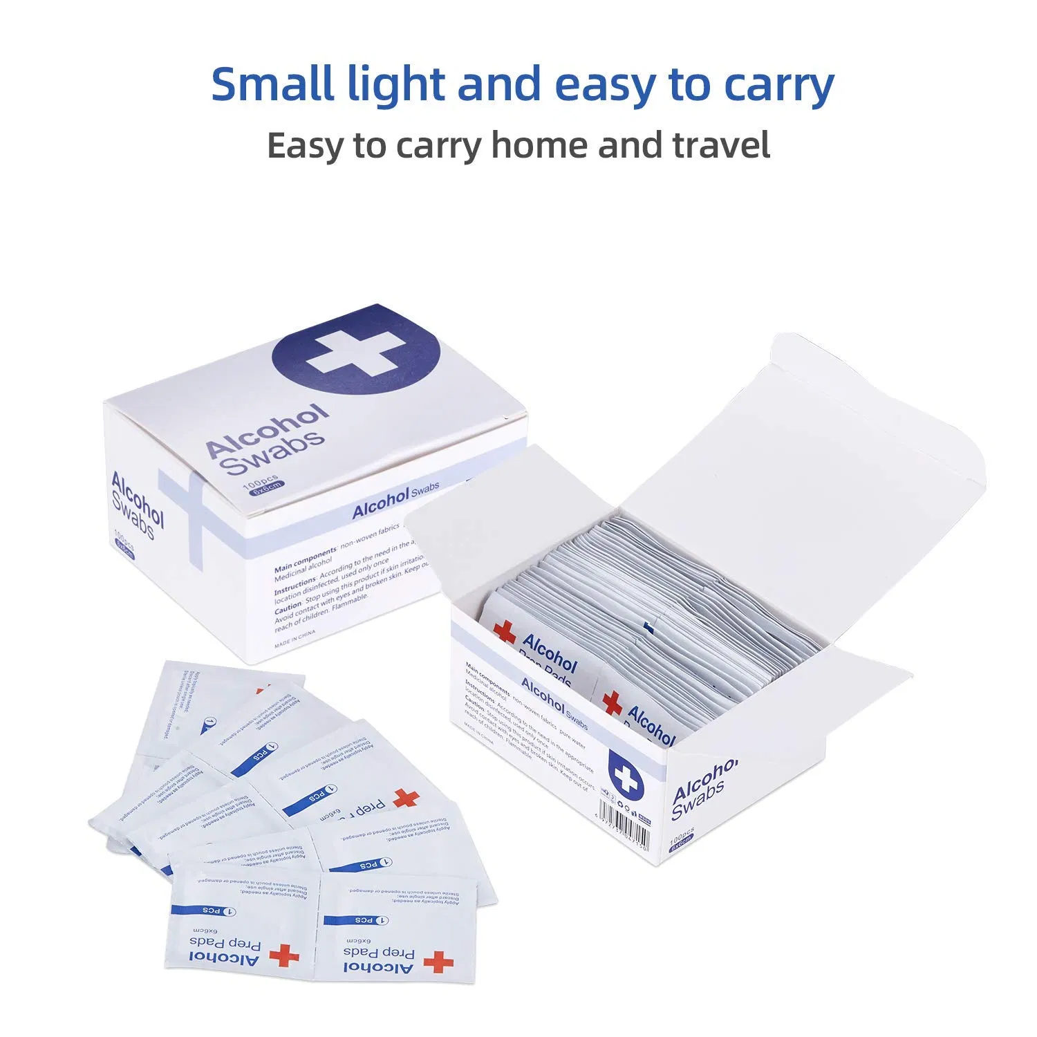 75% Alcohol Hand Sanitize Prep Single Packed Cotton Wet Pads