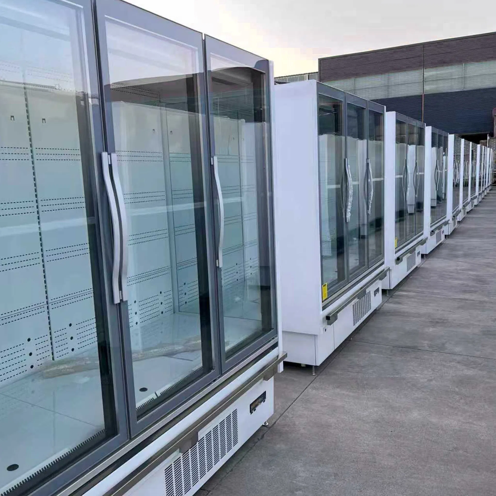 High Quality Factory Direct Sales Commercial Refrigerator Inverter Compressor Energy-Saving Vertical LED Light 1950L Glass Door Display Refrigeration Fridge