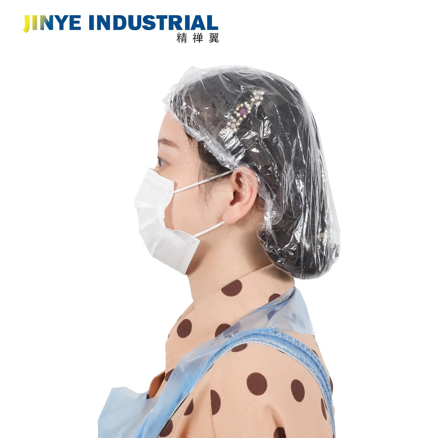 High Quality Elastic PE Disposable Plastic Shower Cap