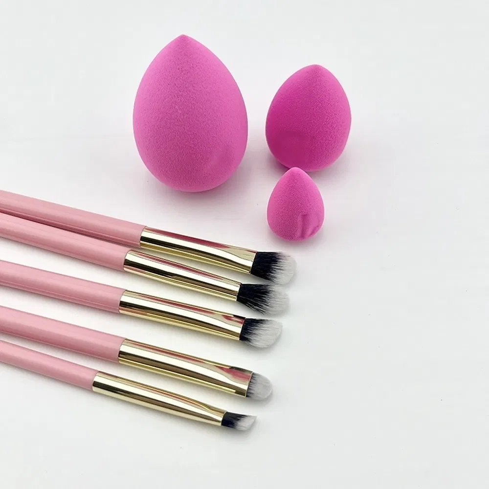 Synthetic Cosmetic Brush Set Factory Seamless Metal Ferrule Makeup Tools Brush